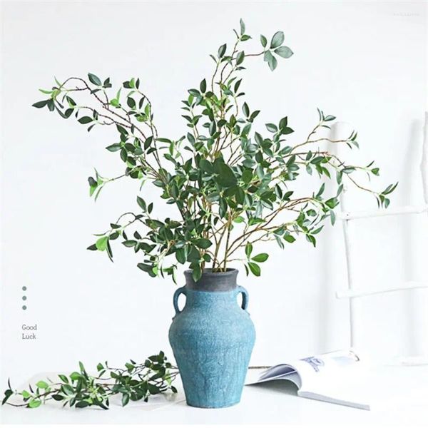 Fleurs décoratives Décoration de mariage Long Branche Home Office Fake Flower Decor Ficus Tree Artificial Plantes Branches