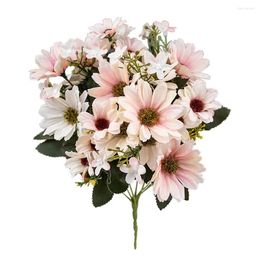 Decoratieve bloemen bruiloft decoratie simulatie Holland chrysanthemum kunstmatige bloemplanten zonnebloem handgemaakt 9 vorken 25 hoofden bruid