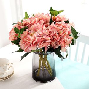 Decoratieve bloemen Wedding Evenementen Party Favor 40 cm zijde doek Hydrangea Pink Blue White El Home Cafe Art Decor Artificial Flower 6/8pcs