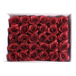 Fleurs décoratives mariage fleur Simulation bricolage Festival maison faux cadeau saint valentin boîte PC Bouquet quotidien arc en bois pour