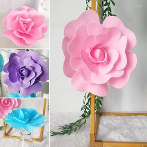 Decoratieve bloemen bruiloft bloem muur achtergronden nep PE schuim grote Rose kwekerij Fleur Artificielle Mariage Boda Rosa Flore