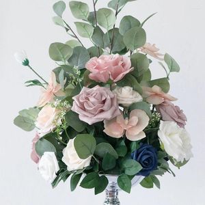 Fleurs décoratives Guide de mariage Bouquet de fleurs Simulation dîner romantique Table à manger livraison directe