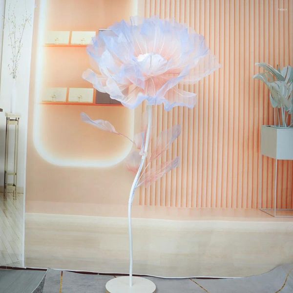 Fleurs décoratives de mariage faites à la main, écran de Simulation de fleur de pivoine 3D, décoration de fond de scène, fenêtre de centre commercial