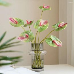 Decoratieve bloemen Bruiloft Thuis Bruids Real Touch DIY Kunstmatige Calla Lelies Nep Zijde Planten Anthurium