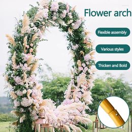 Fleurs décoratives mariage en métal rond de forme d'affichage de forme arc arche détachable porte