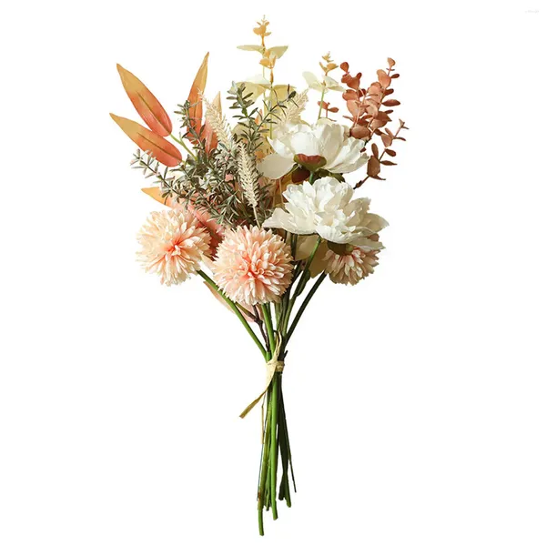 Fleurs décoratives fête de mariage romantique fleur artificielle chrysanthème centres de Table décor maison bureau doux réel toucher Champagne bricolage