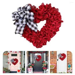 decoratieve bloemen huwelijksaanzoek arrangement rozet raamkransen verlovingsfeest uitnodigingen rood voor voordeur hart slinger doek
