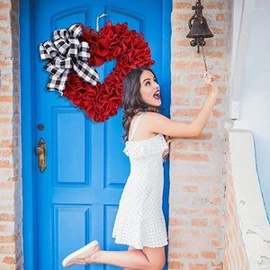 Fleurs décoratives Arrangement de demande de mariage Tenture murale Décoration Couronne de porte Couronnes de fenêtre de Noël Tissu Fête Mère Saint-Valentin
