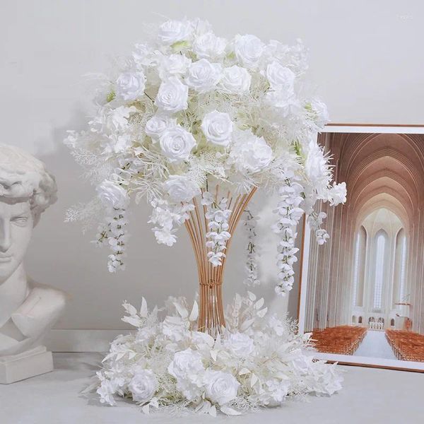 Fleurs décoratives table de mariage table maître