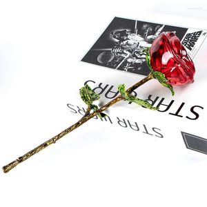 Fleurs décoratives mariage saint valentin fête décoration romantique créatif petit cadeau cristal Rose ornement pour petite amie femme maison
