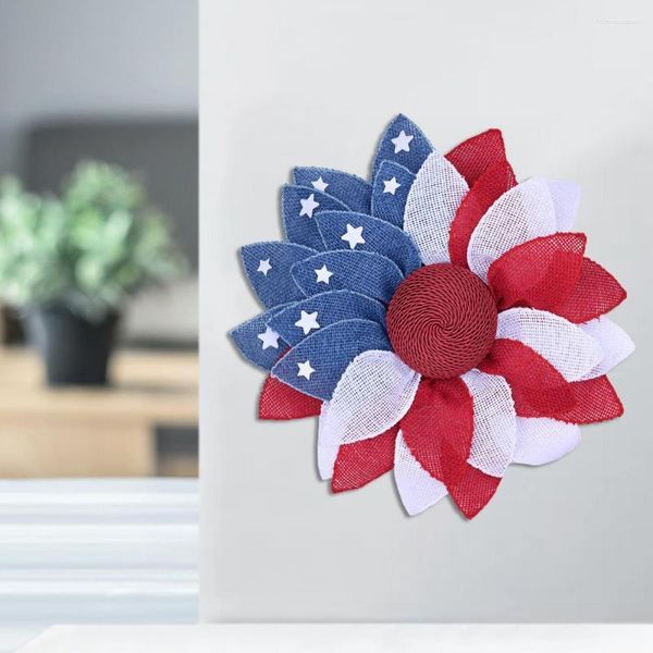 Fleurs décoratives Welcome Sign Attractive Bright Color Independence Day Garland Home Decor