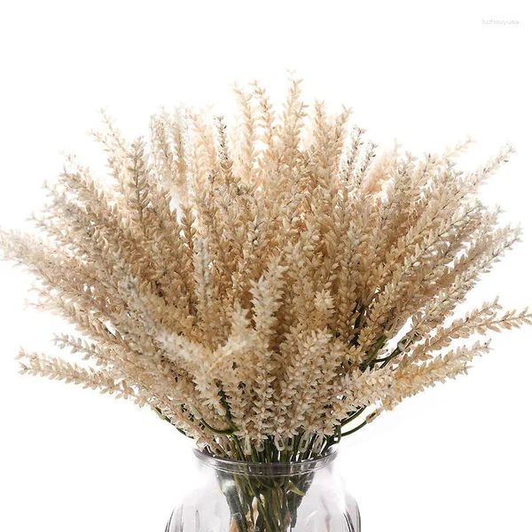 Flores decorativas Espiga de trigo Planta artificial Eucalipto Mano Carta Ramo Burbuja Hierba Hogar Jardín Decoración de la boda Plantas falsas