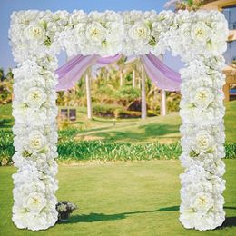 Fleurs décoratives blanc artificiel rose fleur de mariage table de mariage arrangement de décoration