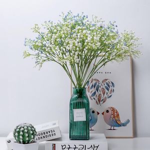 Decoratieve bloemen Witte Gypsophila Kunstmatige bruiloft Diy Bouquet Decoratie Arrangement Plastic baby's BEAME nep Fake Flower Home Decor