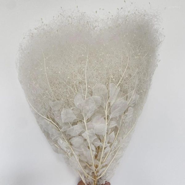 Fleurs décoratives plante blanche éternelle brumeux amant herbe séchée fleur artificielle Bouquet anniversaire décoration femme mariée tenant Noël