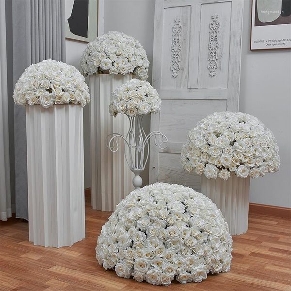 Flores Decorativas Blanco Real Touch Gypsophila Aliento De Bebé Arreglo De Fila De Flores Artificiales Centros De Mesa De Boda Ventana De Bola Floral