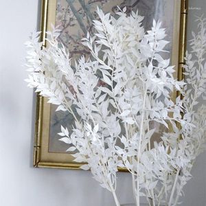 Fleurs décoratives en gros 100g fleur séchée naturelle feuilles de Ruscus branche d'eucalyptus préservée pour la décoration intérieure décoration de mariage Boho