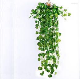 Decoratieve bloemen Groothandel- 10 stks/Lot 2.3m 4 Stijlen Artificial Ivy Leaf Hangende Garland Flower Vine voor DIY Home Wedding Bloemwand