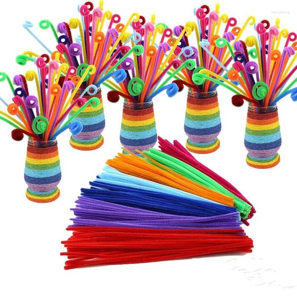 Fleurs décoratives en gros 500pcs / lot Cleanistes de tuyaux de tiges chenille pour enfants