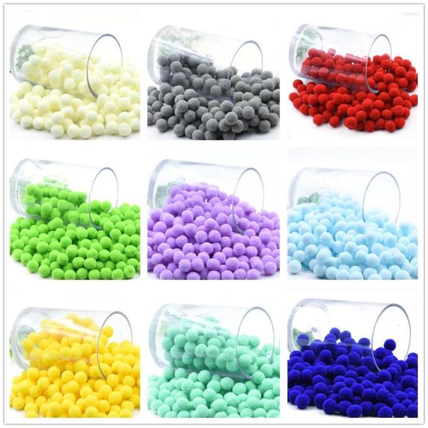 Fleurs décoratives en gros 8 10 15 20 30mm pompons fourrure peluche balle molle pour artisanat bricolage mariage décoration de la maison vêtement couture sur tissu