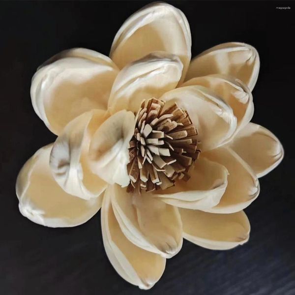 Diseño al por mayor de flores decorativas y flor de madera sola de alta calidad para difusor de fragancia
