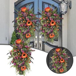 Decoratieve Bloemen Rieten Hart Lente Zomer Voordeur Zonnebloem Bloemen Traankrans Kunstmatig Voor Thuis Bruiloft Rustiek Huisje