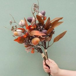 Decoratieve bloemen Willow Acorn Fruit Bunch Luxe kunstmatige herfst bruiloft decoratie mariage deco fleur artificielle flores home decor