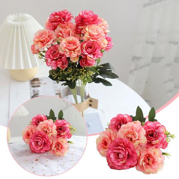 Fleurs décoratives, décoration exceptionnelle, pivoines en soie, arrangements floraux, Faux Bouquets de Table en pot