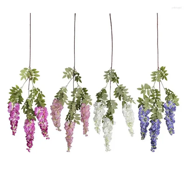 Fleurs décoratives Wisterias Floating Faux Wedding Tridentted Retta Vines Home Decorations for Anniversary