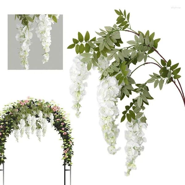 Fleurs décoratives Wisterias flottants Tridentited Vine Vine Garland Home Decorations For Anniversaire