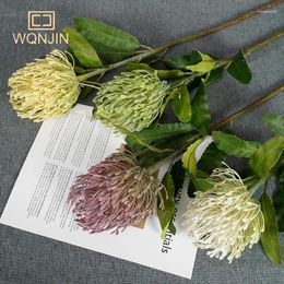 Fleurs décoratives WQNJIN simulé grande aiguille Pad fleur impériale en plastique décoration de la maison salon fausse plante