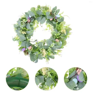 Décoratif Fleurs Guirlande Artificielle Printemps Porte Feuille Couronnes Décor Eucalyptus Pâques Guirlande Fleur Intérieur Walldecorative Buis Vert