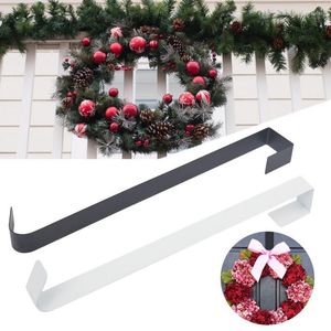 Decoratieve bloemen krans deurhanger hangende haak punch gratis verwijderbare opbergrek organizer voor kerst jas zakkamer