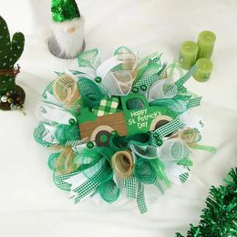 Fleurs décoratives couronne pendentif 40cm mignon St. Patricks Gift Festival Festival Party Supplies Accessoires Green pour décoration de la maison