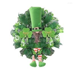 Pendre de couronne de fleurs décoratives pour décoration de maison Green Festival Festival Supplies Accessoires Pendants Tools irlandais