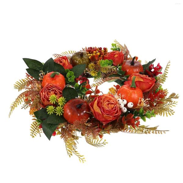 Fleurs décoratives couronne bienvenue feuilles artificielles décorations de maison