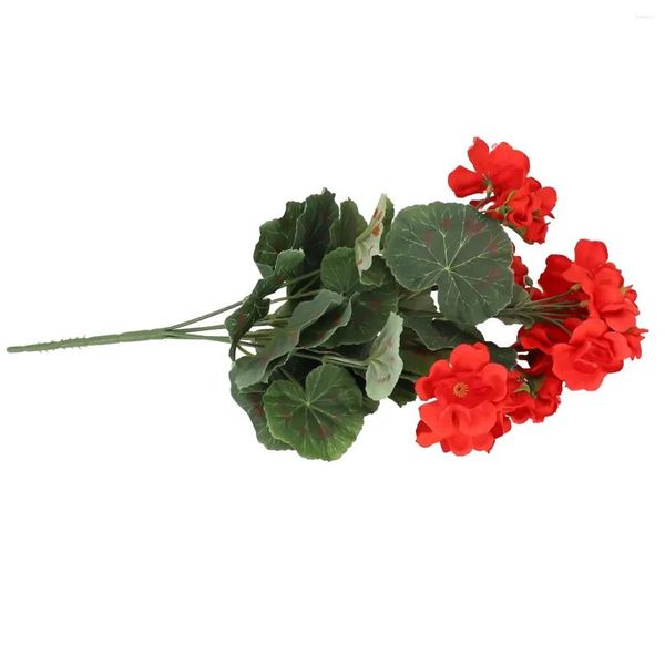 Fleurs décoratives couronnes 1 tas de 36 cm de geranium artificiel plantes roses rouges fleur pour fête jardin home joyeux noël décor drop de oty7i