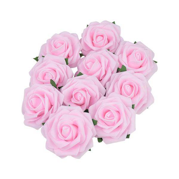 Couronnes de fleurs décoratives 10/20 pièces tête de fleur de Rose artificielle décor à la maison salon chambre accessoires saint valentin décoration de fête de mariage