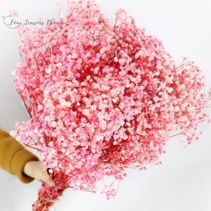 Decoratieve bloemen kransen 100 g/120 g gipslip echt gedroogde bloem baby's adem bewaard voor boho home decor bloemen kunstmatige trouwtafel decoratie 230812