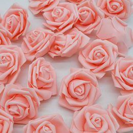 Couronnes de fleurs décoratives 1020pcs 6cm PE mousse rose artificielle pour la maison mariage déco mariée bouquet scrapbooking bricolage cadeau d'anniversaire fournitures 230822