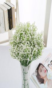 Decoratieve bloemen kransen 10 stks kunstmatige gypsophila faux bloem gedroogde slinger takken stengels nep groene decor dc1564590491