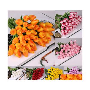 Decoratieve bloemen kransen 10 stks kunstmatige tips nep levendige mini tip flores fleur artificiales voor thuisboeket bruiloft decoratie dhxsc