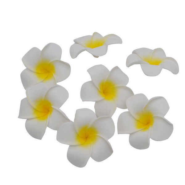 Guirnaldas de flores decorativas 10 unids/lote Plumeria hawaiana PE espuma Frangipani flor artificial tocado flores huevo flores decoración de boda suministros para fiestas