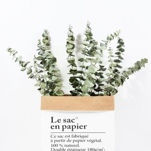 Couronnes de fleurs décoratives, 10 pièces, Branches d'eucalyptus séchées naturelles, grand décor pour la maison, taille immortelle, feuille de fleur F8d0