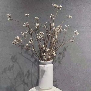 Decoratieve bloemen kransen 10 stks natuurlijke gedroogde ginkgo fruit Bunch Mushroom gras bloem voor feest huisdecor no vasedecoratief