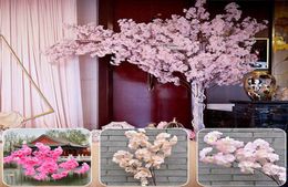 Fleurs décoratives couronnes 120 cm simulation artificielle de cerise de cerise ruban de poirie poire fleuris