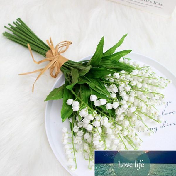 Couronnes de fleurs décoratives 12 pièces, Bouquet de muguet artificiel pour décoration de fête de mariage, fausses fournitures de jardin, prix d'usine floral, conception experte