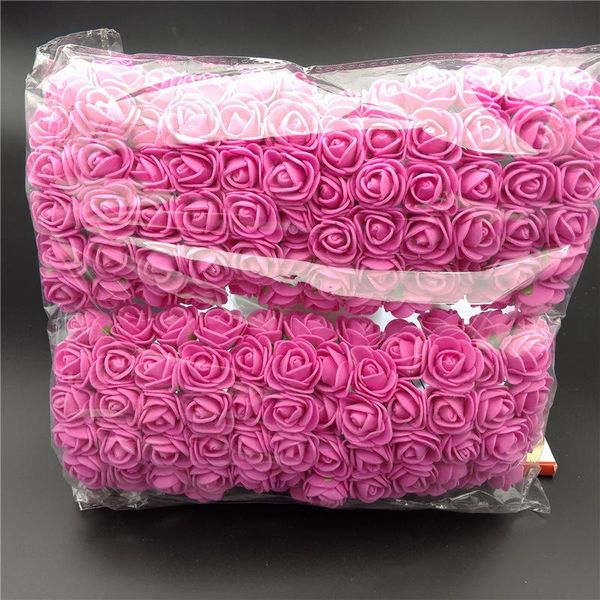 Fleurs décoratives couronnes 144 pcs / pack mini mousse artificielle de fleur de rose bouquet de mariage décor de mariage fournitures mumr999
