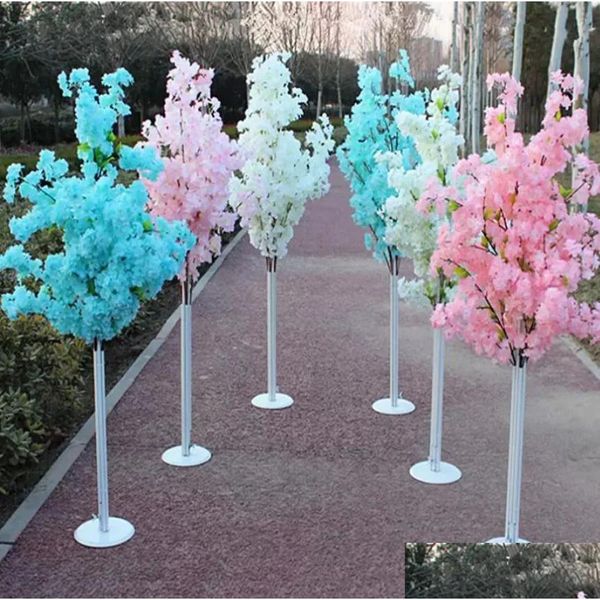 Fleurs décoratives couronnes 150 cm de hauteur artificielle fleur de fleur fleurs arbre route mène le coureur de mariage couloir colonne boutique centre commercial ot60m