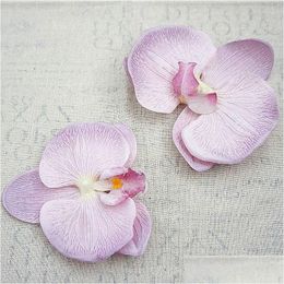 Decoratieve Bloemen Kransen 15 Stuks Grote Kunstzijde Bloem Gradiënt Vlinder Orc Nep Hoofden Phalaenopsis Diy Krans Bruiloft De Otbt3